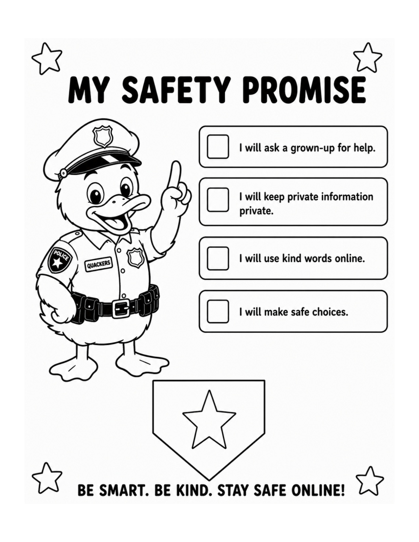My Safety Promise — Officer Quackers, PDF page 47